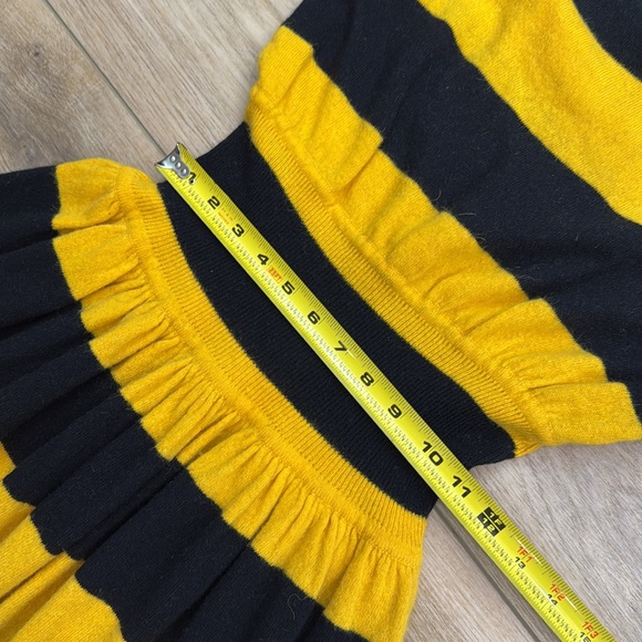 Vintage‎ Nicole Miller Wool Bumblebee Stripe Midi Dress Sweater Statement Twee - Picture 12 of 12